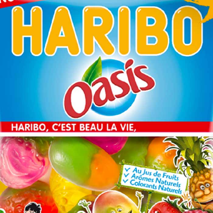 Alimentaire Échantillons gratuits de bonbons Haribo Oasis